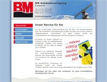 Tablet Screenshot of bmreinigung.de